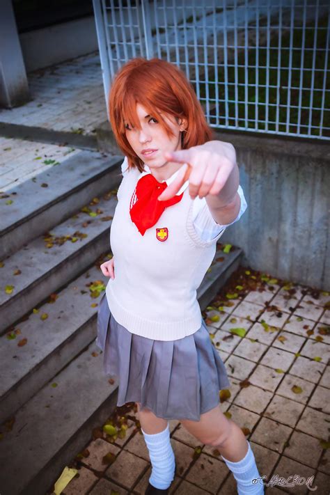 misaka mikoto cosplay|railgun cosplay.